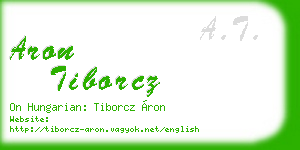 aron tiborcz business card